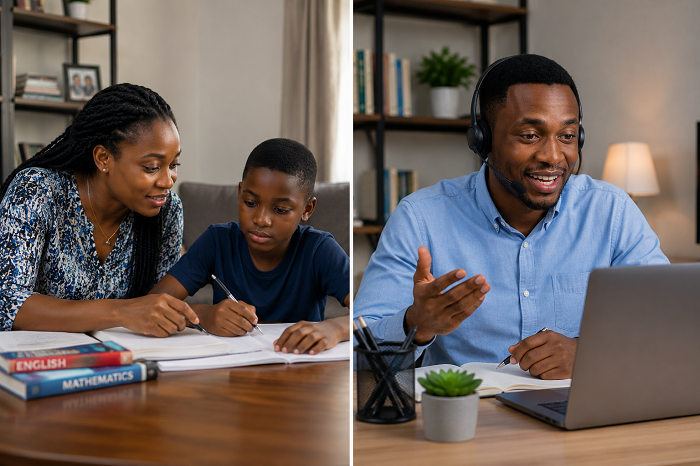 Tutor teaching online
